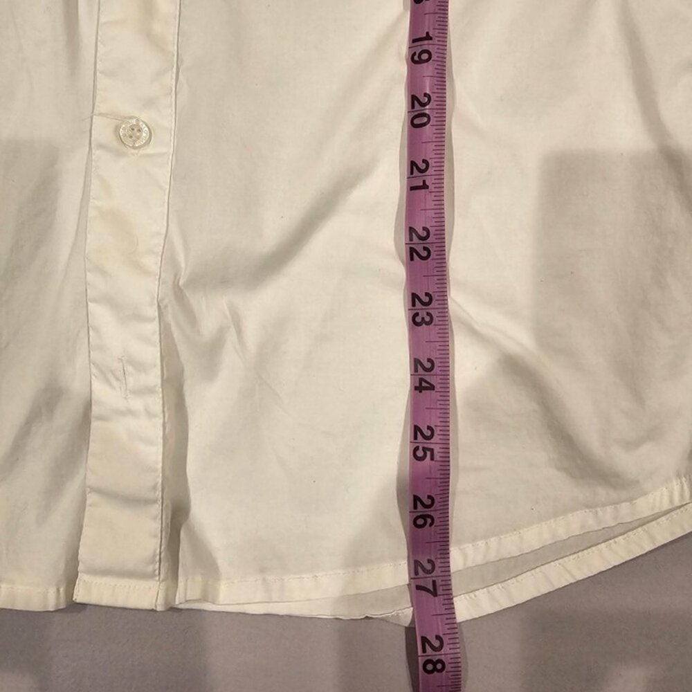Buffalo David Bitton Mens White Button-Up Shirt M/M Cotton Blend Embroidered Det - Picture 5 of 9